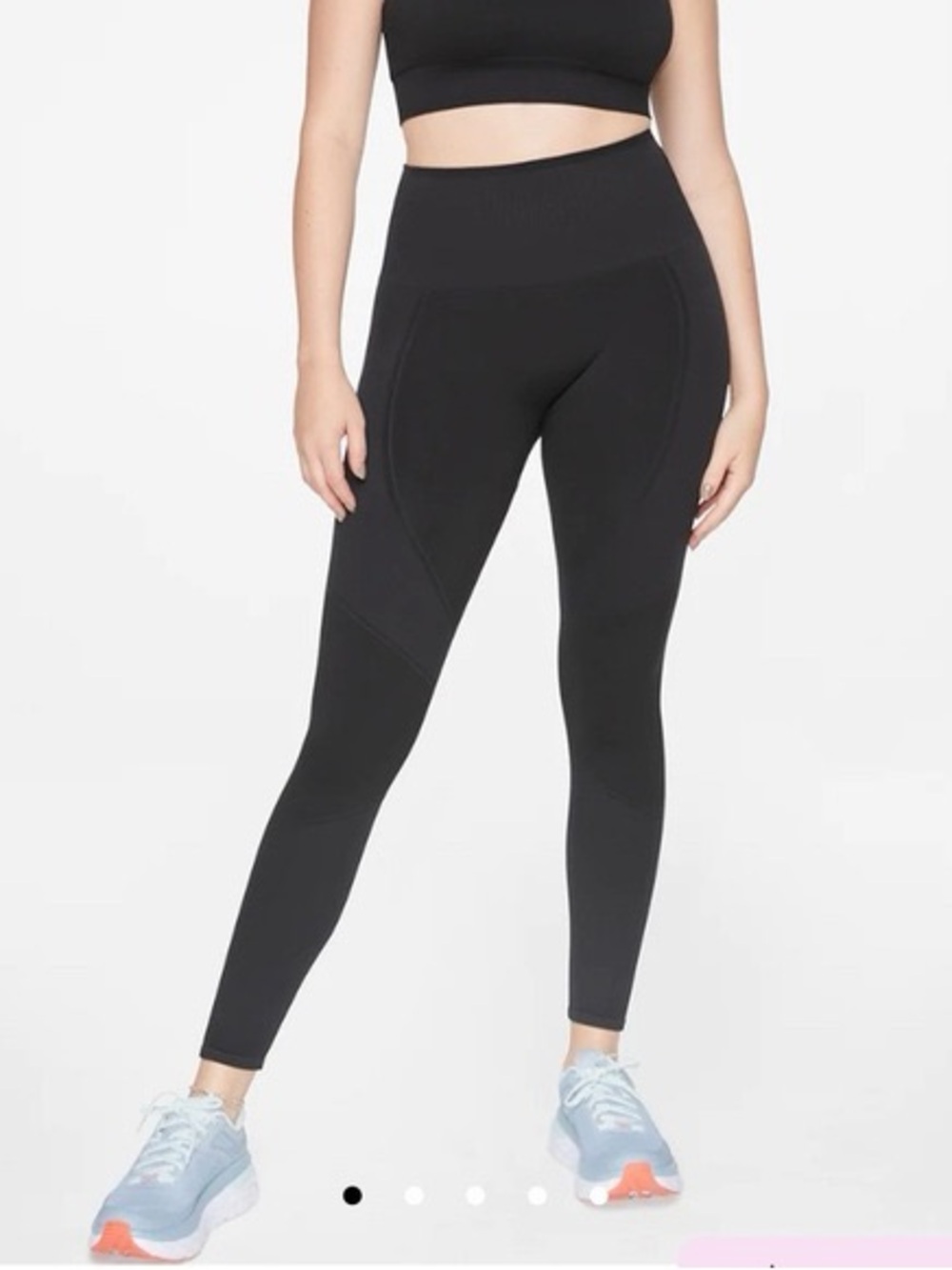 Third Love Women's Seamless Compression Workout Leggings S Black High Waisted